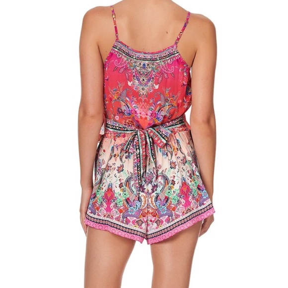 Camilla Free Love shoestring playsuit XL 100% silk - Picture 8 of 13